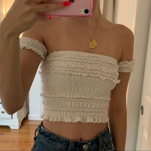 Off shoulder crop top